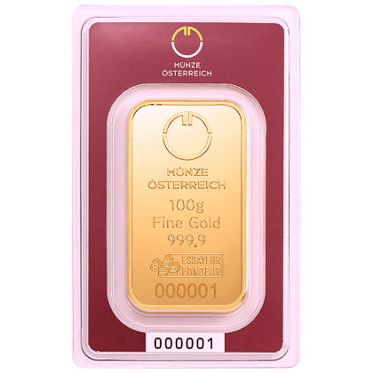 Fine gold barren (999.9) 100gr