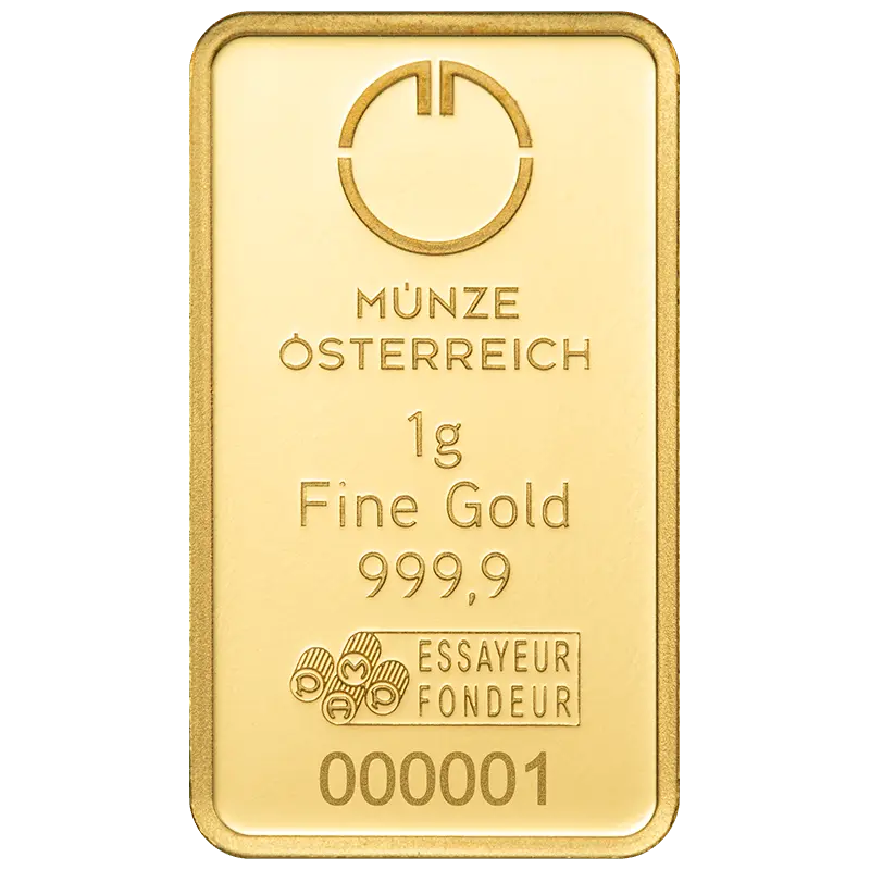 1g Goldbarren